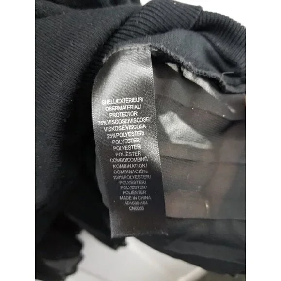 Adrianna Papell Black Sweater Sheer Pleated Back Size L - Picture 5 of 8